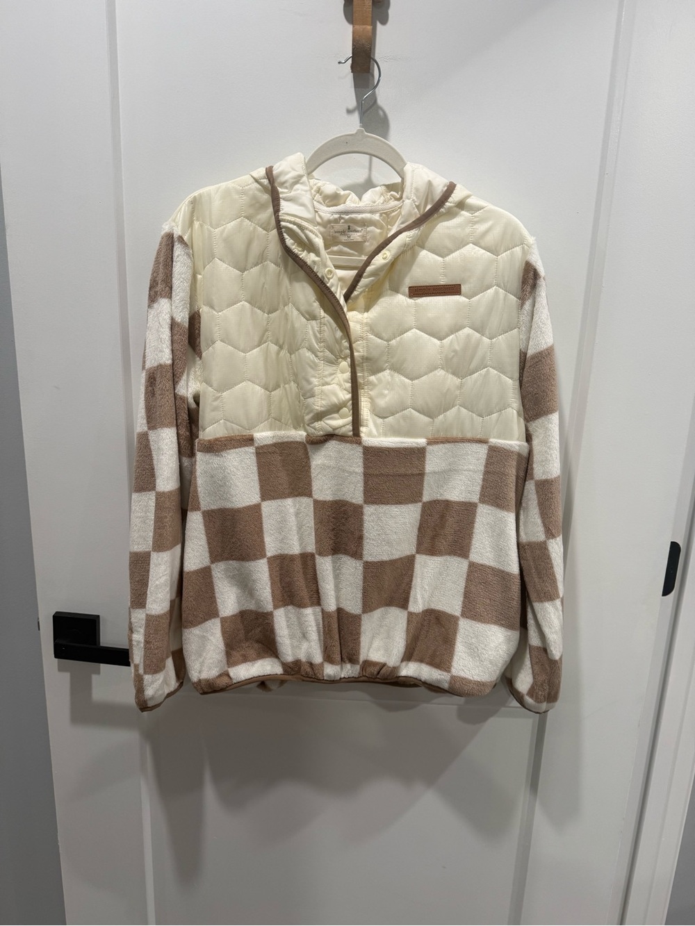 Simply Southern Simply Southern Checkerboard Fleece Pullover Hoodie